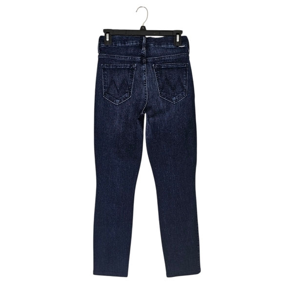 MOTHER High Waisted Looker Mint Condition Dark Blue Skinny Jeans 26 Preowned - Picture 2 of 11
